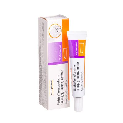 TERBINAFIN-RATIOPHARM, 10 mg/g, kremas, 15 g