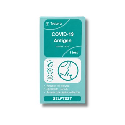 TESTERA COVID-19 antigeno greitasis testas (iš seilių), 1 vnt