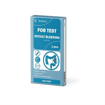 TESTERA FOB testas slaptam kraujavimui aptikti, 1 vnt