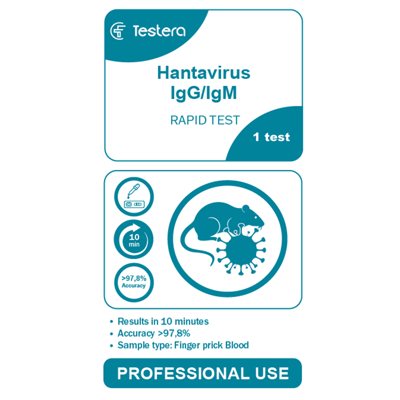 Testera, hantaviruso IgG/IgM greitasis testas, 1 vnt