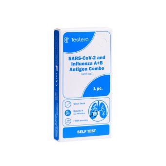 TESTERA SARS-COV-2 ir gripo (A+B) antigenų testas, 1 vnt