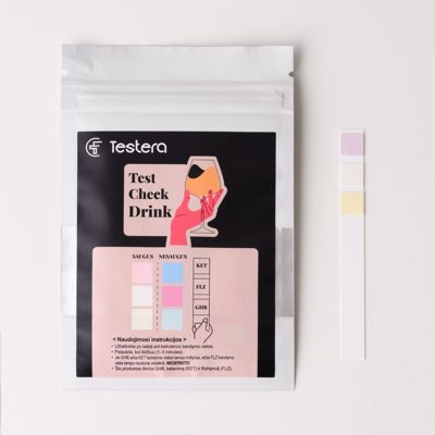 TESTERA TEST CHECK DRINK juostelės, 10 vnt