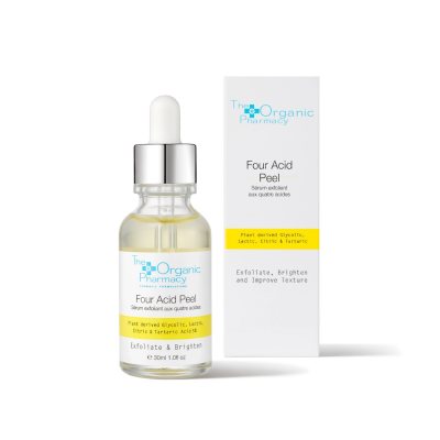 THE ORGANIC PHARMACY keturių rūgščių veido serumas šveitiklis 5%, 30 ml