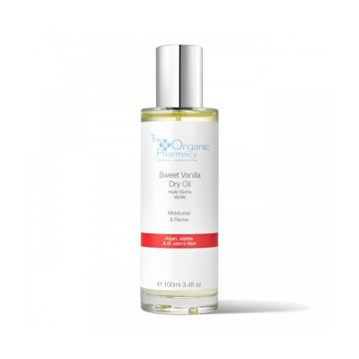 THE ORGANIC PHARMACY sausas vanilės aliejus veidui, kūnui ir plaukams, 100 ml