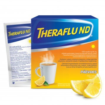 THERAFLU ND 1000 mg/60 mg/30 mg milteliai geriamajam tirpalui N10