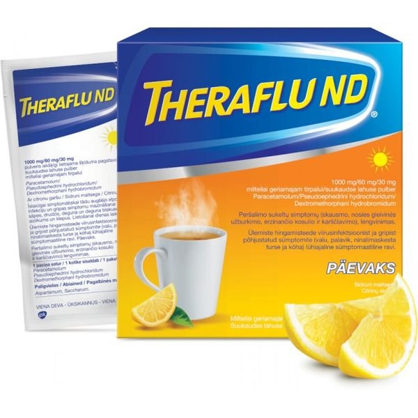 THERAFLU ND milteliai geriamajam tirpalui N10