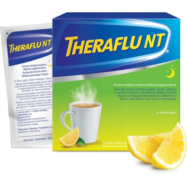 THERAFLU NT milteliai geriamajam tirpalui N10
