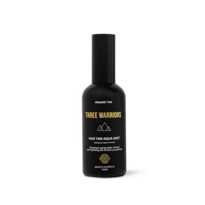 Three Warriors purškiamas natūralus savaiminio įdegio veido tonikas Face Tan Aqua Mist, 100 ml