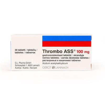 Thrombo ASS 100 mg skrandyje neirios tabletės N30