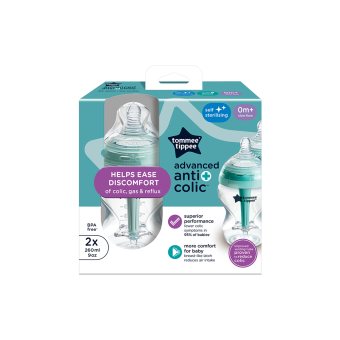 TOMMEE TIPPEE buteliukas ANTI-COLIC, 260 ml, 2 vnt