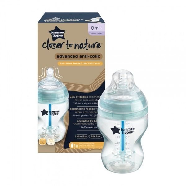 TOMMEE TIPPEE buteliukas su sterilizavimo funkcija ADVANCED ANTI-COLIC, 260 ml