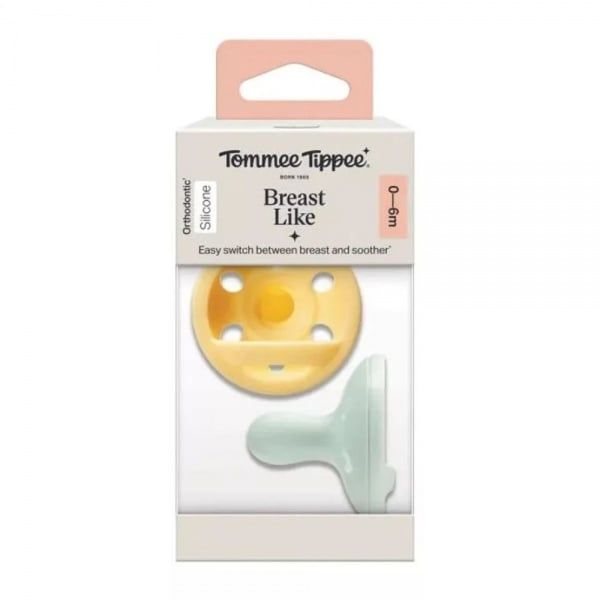 TOMMEE TIPPEE čiulptukai BREAST LIKE, 0–6 mėn., 2 vnt