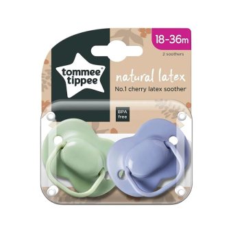 TOMMEE TIPPEE lateksiniai čiulptukai, apvali forma, 18–36 mėn., 2 vnt
