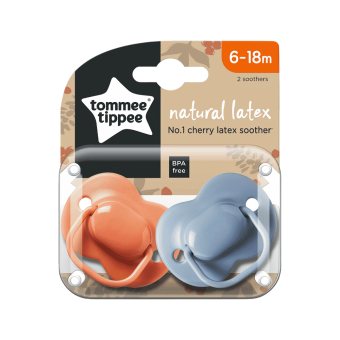 TOMMEE TIPPEE lateksiniai čiulptukai, apvalios formos, 6–18 mėn., 2 vnt