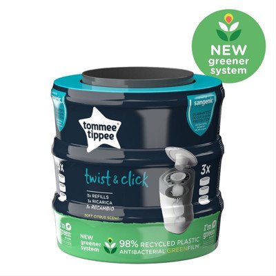 TOMMEE TIPPEE SANGENIC, kasetės sauskelnių konteineriui Twist Refil, 3 vnt
