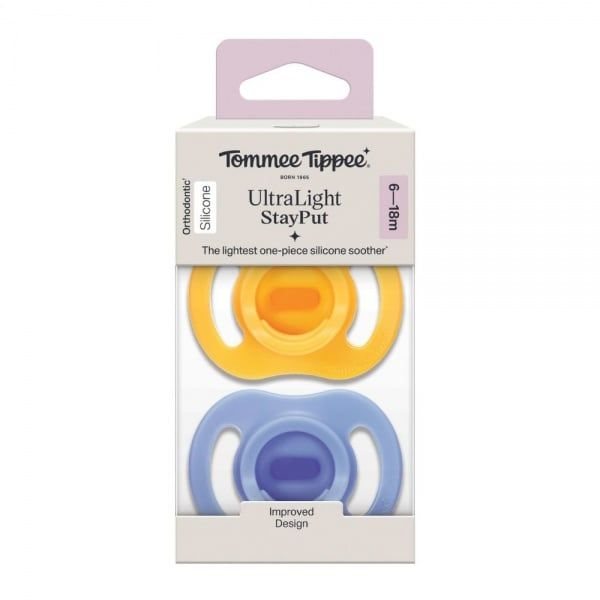 TOMMEE TIPPEE silikoniniai čiulptukai ULTRA LIGHT, 6–18 mėn., 2 vnt