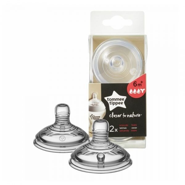 TOMMEE TIPPEE žindukai tirštam skysčiui su sterilizavimo funkcija NATURAL START EASI-VENT, 2 vnt