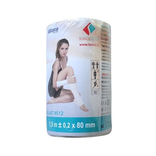 TONUS ELAST elastinis tvarstis, x 8 cm, 1 vnt., 1.5 m