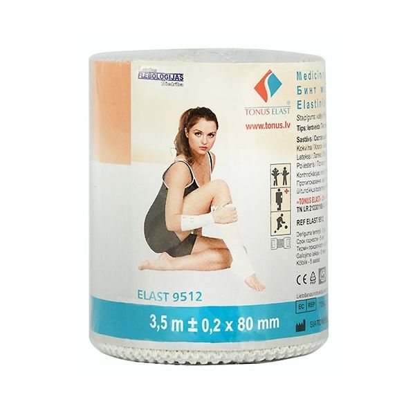 TONUS ELAST elastinis tvarstis, x 8 cm, 1 vnt., 3.5 m