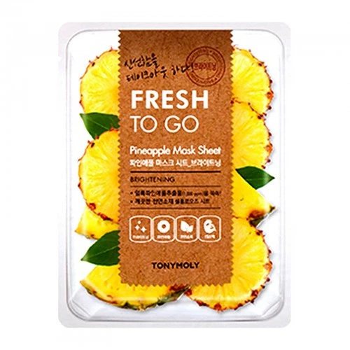 TONYMOLY Fresh To Go kaukė veidui lakštinė su ananasu, Vnt, 22 g