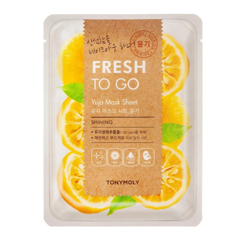 TONYMOLY Fresh To Go kaukė veidui lakštinė su citrinmedžio vaisiais, Vnt, 25 g