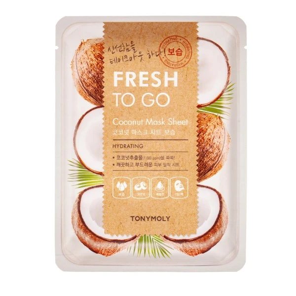 TONYMOLY Fresh To Go kaukė veidui lakštinė su kokosu, Vnt, 25 g
