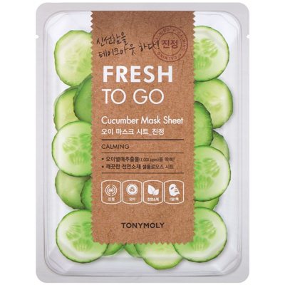 TONYMOLY Veido kaukė Fresh To Go Cucumber Mask Sheet TM00002359, su agurkų ekstraktu