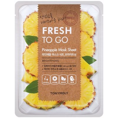 TONYMOLY Veido kaukė Fresh To Go Pineapple Mask Sheet TM00002358, su ananasų ekstraktu