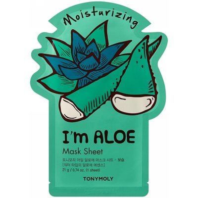 TONYMOLY Veido kaukė I´m Aloe Mask Sheet SS05036100, su alavijų ekstraktu, 21 g