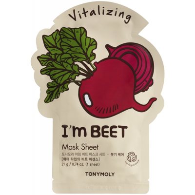 TONYMOLY Veido kaukė I´m Beet Mask Sheet TM00005837, su burokėlių ekstraktu, 21 g