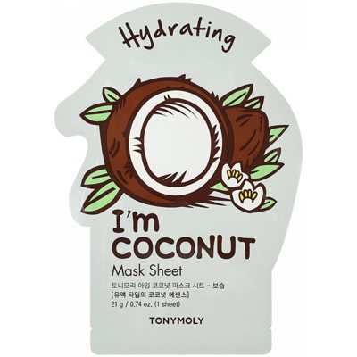 TONYMOLY Veido kaukė I´m Coconut Mask Sheet TM00000894, su kokoso ekstraktu, 21 g