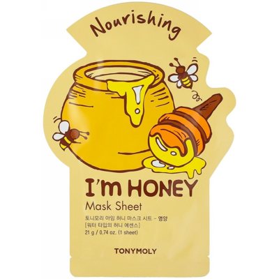 TONYMOLY Veido kaukė I´m Honey Mask Sheet TM00000726, su medaus ekstraktu, 21 g