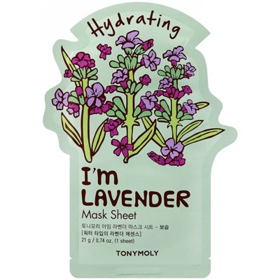 TONYMOLY Veido kaukė I´m Lavender Mask Sheet TM00000716, su levandų ekstraktu, 21 g
