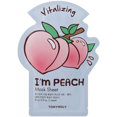 TONYMOLY Veido kaukė I´m Peach Mask Sheet TM00000728, su persiku ekstraktu, 21 g