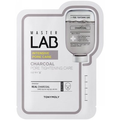 TONYMOLY Veido kaukė Master Lab Sheet Mask Charcoal TM00005968, su aktyviąja anglimi, 19 g