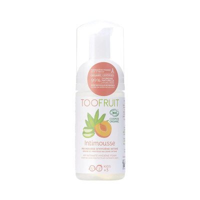 TOOFRUIT Intymios higienos putos vaikams “Intimouse”, nuo 3 metų, ., Persikas ir Aloe vera, 100 ml