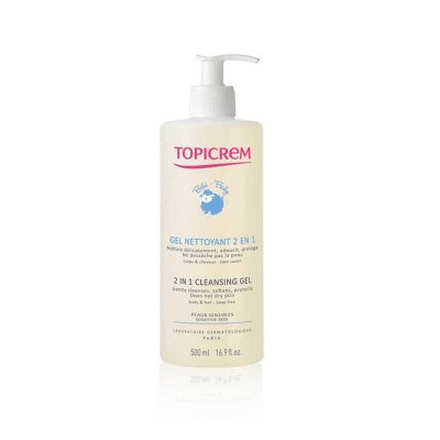 TOPICREM 2-1-ame prausiamoji želė BABY, 500 ml