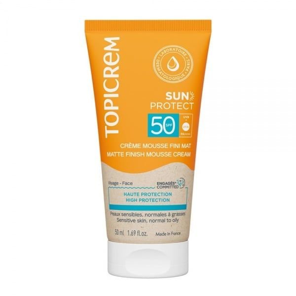 TOPICREM apsauginis veido kremas SUN PROTECT MATTE FINISH, SPF50, 50 ml