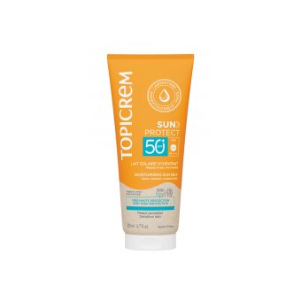 TOPICREM drėkinamasis apsauginis losjonas SPF50+, SUN PROTECT, 200 ml
