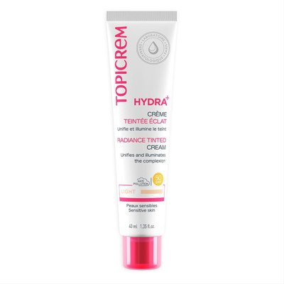 TOPICREM HYDRA+, kremas su spalva, Light spalvos, SPF50, 40 ml