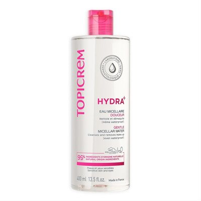 TOPICREM HYDRA+, micelių valomasis vanduo, 400 ml