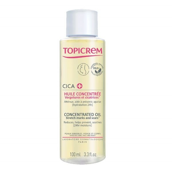 TOPICREM koncentruotas veido ir kūno aliejus strijoms ir randams CICA, 100 ml