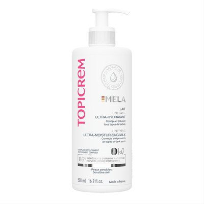 TOPICREM MELA, drėkinamasis, apsauginis kūno losjonas, SPF15, 500 ml