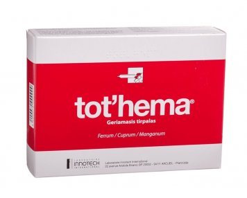 TOT'HEMA 50 mg/1,33 mg/0,7 mg/ geriamasis tirpalas 10 ml N20, 10 ml