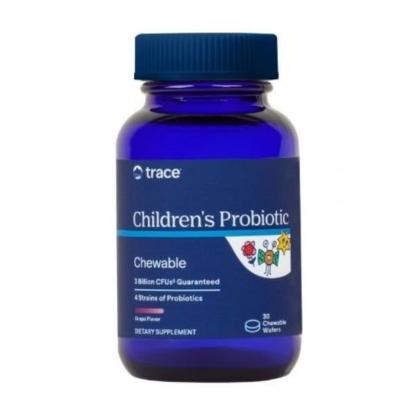 TRACE MINERALS maisto papildas probiotikai vaikams CHILDRENS PROBIOTIC, 30 kramtomųjų tab.