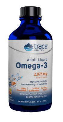 Trace Minerals, Skysti žuvų taukai Omega-3 suaugusiems, 4800 mg, 237 ml