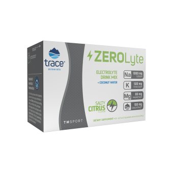 TRACE MINERALS Zerolyte elektrolitų sašetės sportui- salty citrus, 30 pakeliai