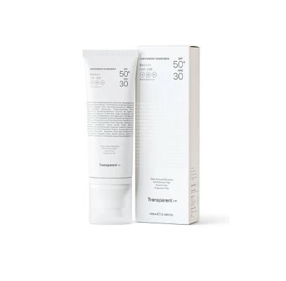 TRANSPARENT Lab Lightweight apsauginis kremas SPF50+, 100 ml