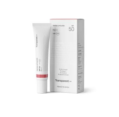 TRANSPARENT LAB Lip Tinted Gloss SPF50 lūpų balzamas su atspalviu - Rose, 15 ml