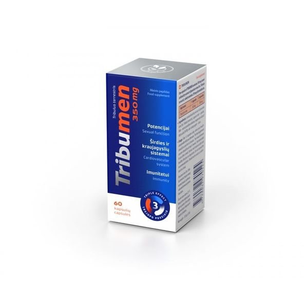 TRIBUMEN maisto papildas 350 mg, 60 kaps.